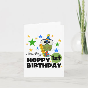 Carte Grenouille Hoppy 1er Anniversaire T-shirts et cade