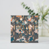 Carte Grenouille japonaise ukiyo-e Froggies (Debout devant)