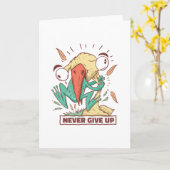 Carte Grenouille mangeuse d'oiseaux Ne jamais abandonner (Fleur jaune)