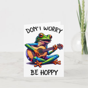 Carte Grenouille Mignonne Jouant De La Guitare Ne T'inqu