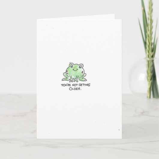 Carte grenouille mignonne pour l'anniversaire (Devant)