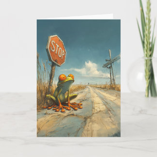 Carte Grenouille perdue à la croisée des chemins