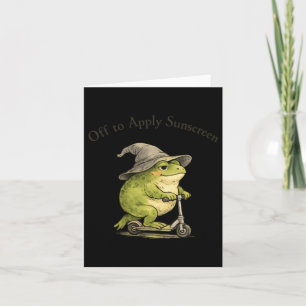 Carte Grenouille pour appliquer la crème solaire drôle m