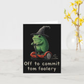 Carte Grenouille prête à commettre des sottises (Fleur jaune)