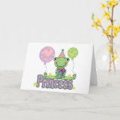 Carte Grenouille Princesse Tshirts et cadeaux d'annivers (Fleur jaune)