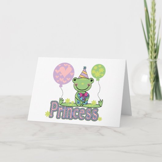 Carte Grenouille Princesse Tshirts et cadeaux d'annivers (Devant)