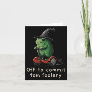 Carte Grenouille qui s'apprête à faire des sottises