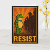 Carte Grenouille Résiste Rtland Grenouille Protestation (Fleur jaune)