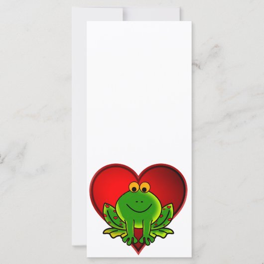 Carte Grenouille Saint-Valentin (Devant)