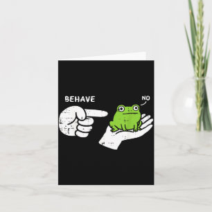 Carte Grenouille sur la main se comporte drôle mème dess