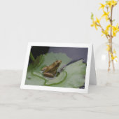 Carte Grenouille sur la protection de lis (Fleur jaune)