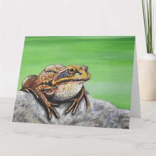 Carte Grenouille sur un rocher (Devant)