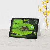 Carte Grenouille taureau sur Lilypads (Fleur jaune)