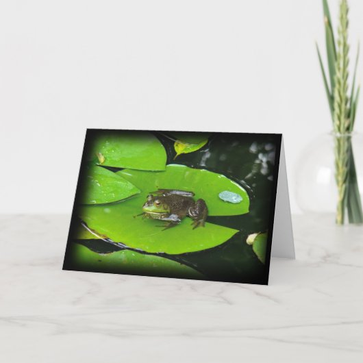 Carte Grenouille taureau sur Lilypads (Devant)