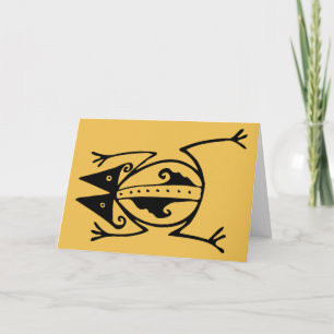 Carte Grenouille tribale Ancien art animal tribal