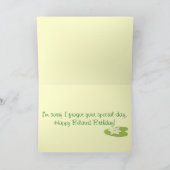 Carte Grenouille - Voeux d'anniversaire tardifs (Intérieur)