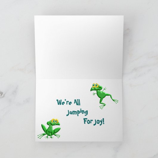 Carte Grenouilles de félicitations (Intérieur)