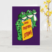 Carte Grenouilles ensemble fortes (Fleur jaune)
