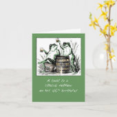 Carte Grenouilles Nephew 46e anniversaire Toasting with  (Fleur jaune)
