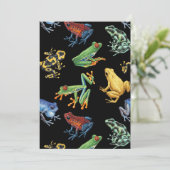 Carte Grenouilles sur noir (Debout devant)