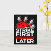 Carte Grève - Bowler Bowling Ball Funny Bowling (Fleur jaune)