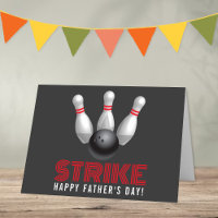 Grève ! Bowling moderne Fête des pères heureuse