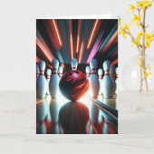 Carte Grève De Bowling Pour Anniversaire (Fleur jaune)