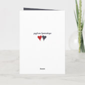 Carte Grey red with hearts and bunting anniversary (Dos)