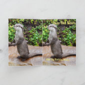 Carte Grey Standing Otter Joyeux anniversaire (Intérieur)
