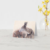 Carte Greyhhound Regarder l'arrière Dog Art Note Card (Fleur jaune)