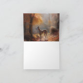 Carte Greyhound à l'automne Feuilles automne Inspiration (Intérieur)