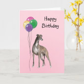 Carte Greyhound, Ballons d'anniversaire (Fleur jaune)