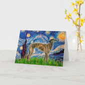 Carte Greyhound (br2) - Nuit étoilée (Fleur jaune)