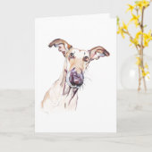 Carte Greyhound, Carte Pet Lover (Fleur jaune)