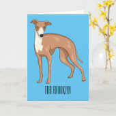Carte Greyhound dog (Fleur jaune)