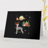 Carte Greyhound Dog Light Christmas Reindeer Tree Xmas (Fleur jaune)