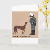 Carte Greyhound getting a Speeding Ticket (Fleur jaune)