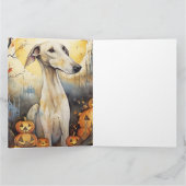 Carte Greyhound Halloween avec citrouilles effrayant (Intérieur)