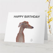 CARTE GREYHOUND HEUREUX ANNIVERSAIRE (Fleur jaune)