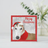 Carte Greyhound Joyeux Noël (Debout devant)