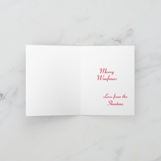 Carte Greyhound Lurcher Chien Silhouette NoëlArbre de No (Intérieur)