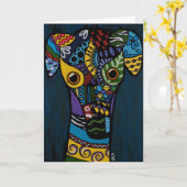 Carte Greyhound - Retraité Racing Greyhound Secourt (Fleur jaune)