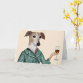 Carte Greyhound Wine Snob (Fleur jaune)