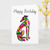 CARTE GREYHOY COLORÉ (Fleur jaune)