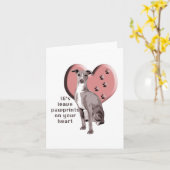 CARTE GREYHOY ITALIEN (Fleur jaune)