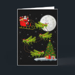 Carte Grhopper Santa Sleigh Flying Funny Magical Christm<br><div class="desc">Grhopper Santa Sleigh Flying Funny Magical Christmas Premium Tri-blend</div>