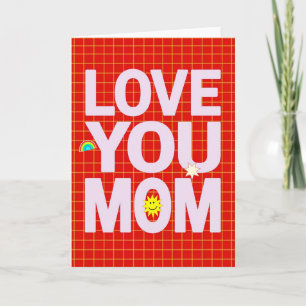 Carte Gridded Love You Mom