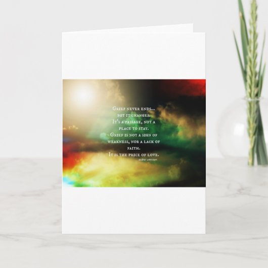 Carte GRIEF ne se termine jamais (Devant)