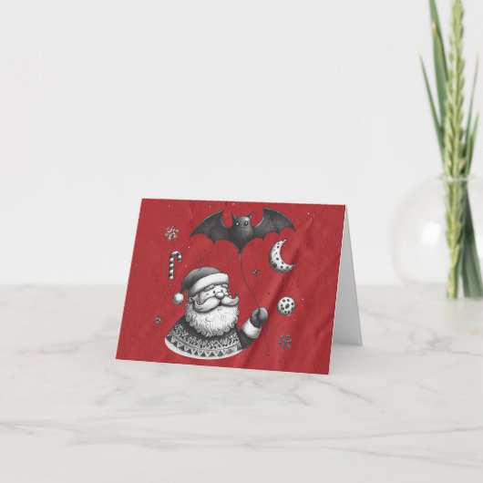 Carte Griffes du Père Noël Rouge (Devant)
