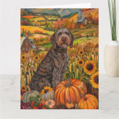 Carte Griffon à poil dur, Action de grâce d'automne (Devant)